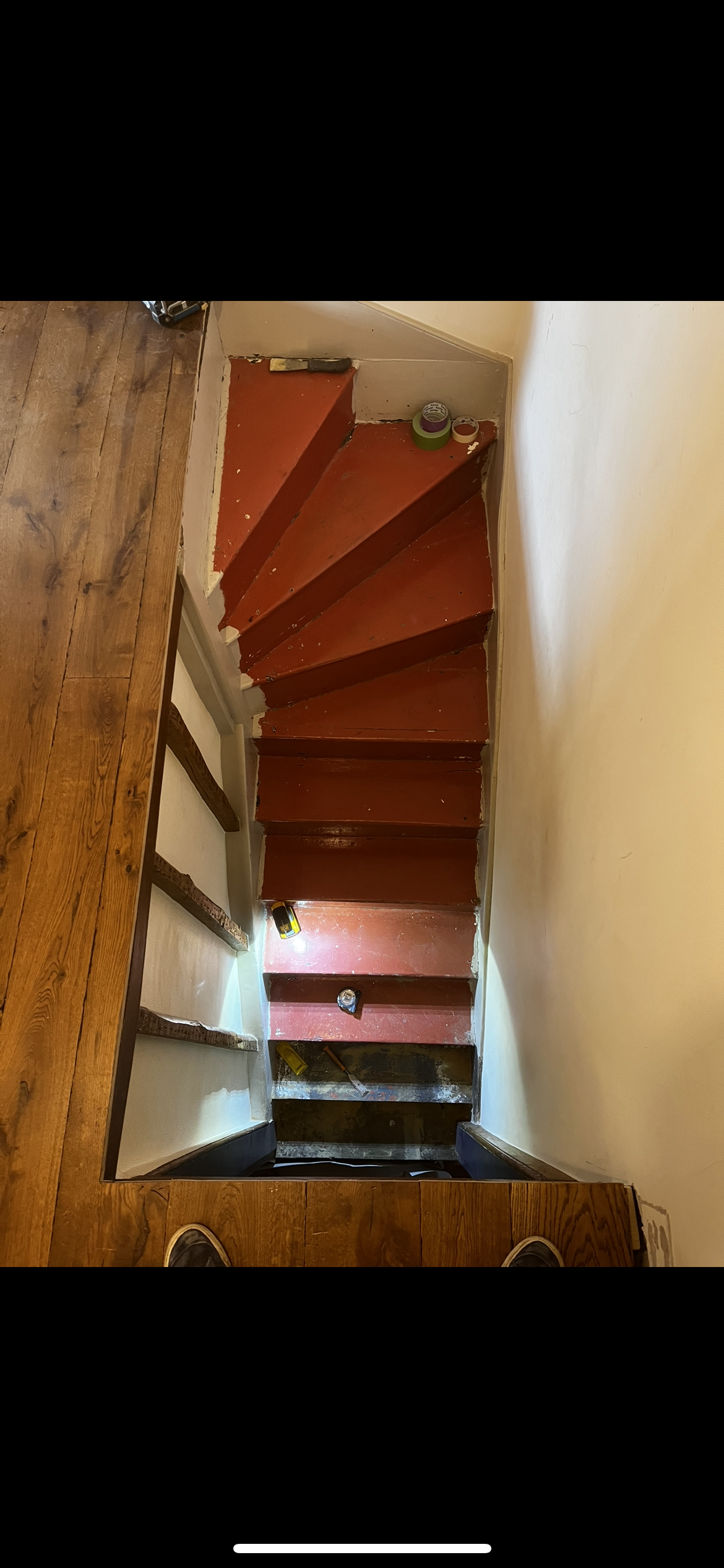 Before cladding stairs Warminster